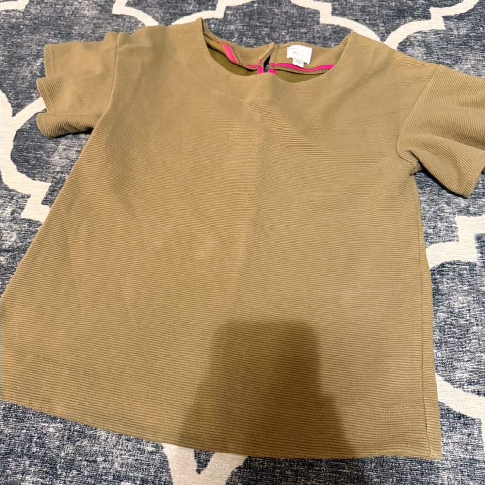 Anthropologie flutter sleeve green  short sleeve top